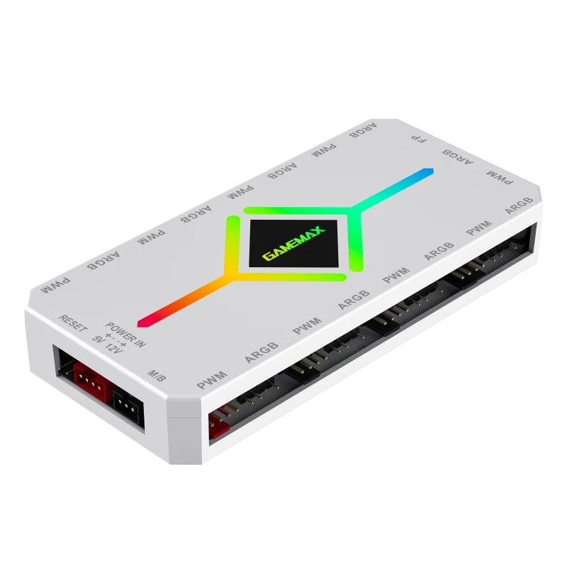Gamemax | Comando remoto | V4.0 ARGB PWM HUB BK | Branco | Gamemax