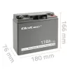 Qoltec 53046 bateria AGM 12 V 17 Ah, máx. 255 A