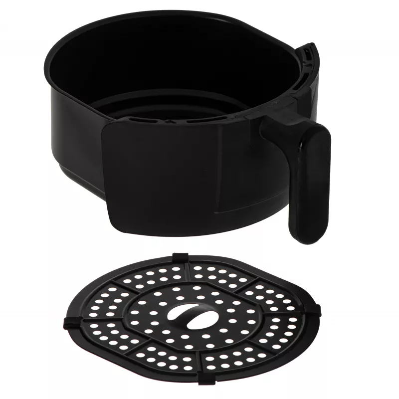 Fritadeira de ar quente Adler AD 6312 — 2,5 L, 1600 W, preta, 80–200 °C, temporizador de 60 minutos