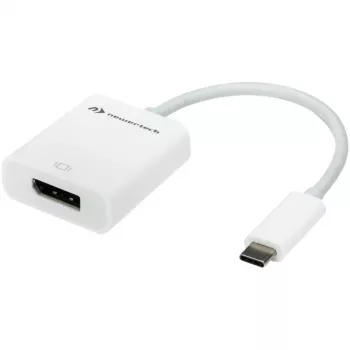 Adaptador USB, ficha USB-C > conector fêmea DisplayPort (branco, 11 cm)