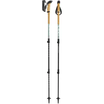 Bastões de trekking Leki Makalu Lite ajustáveis 90–125 cm, cinzento-verde