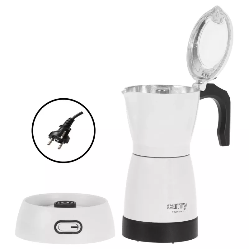 Camry | Máquina de café Moka elétrica | CR 4415w | 480 W | branca