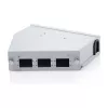 Distribuidor de fibra ótica para calha DIN DIGITUS DN-96893 — angular, 6 SC DX / LC Quad, alumínio, cinzento