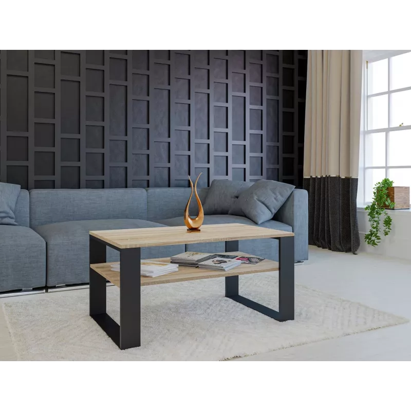Mesa de centro / Mesa lateral / Mesa de canto Topeshop MODERN 1P SON CZ, mesa de centro de forma retangular, 2 pernas