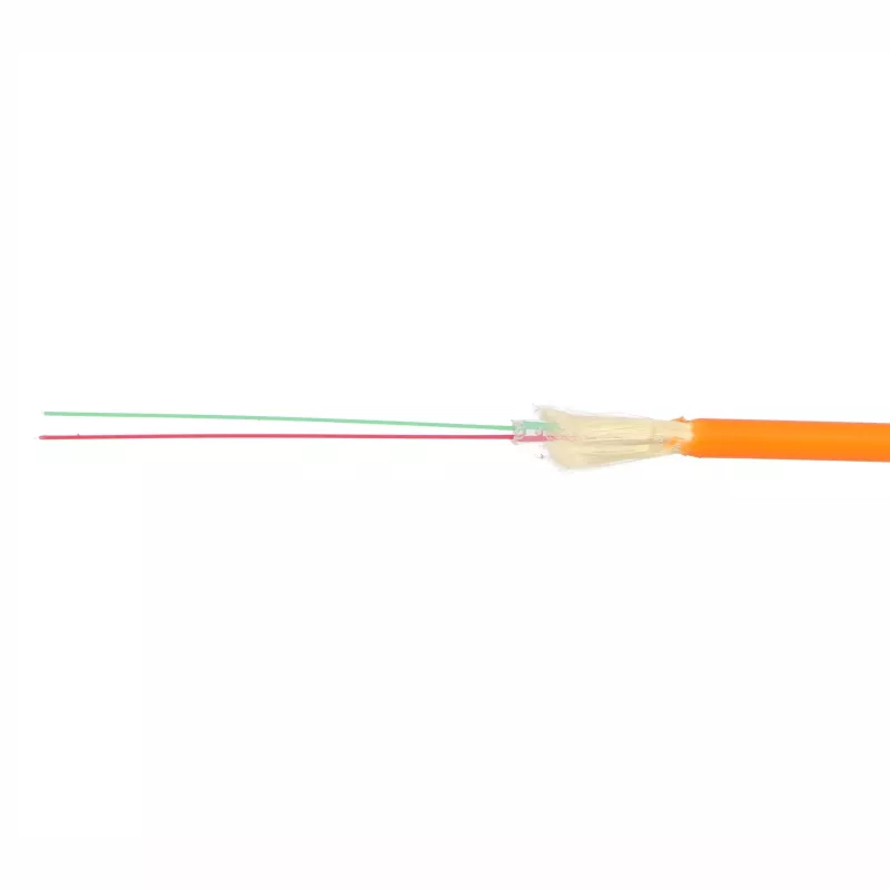 Microcabo de fibra ótica Fiberhome 2,5 mm, 2 FO G.657A1, bainha PE, laranja, bobina de 4 km