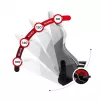 Cadeira gaming Huzaro Force 6.2 tipo balde (assento concha) cinzenta, branca