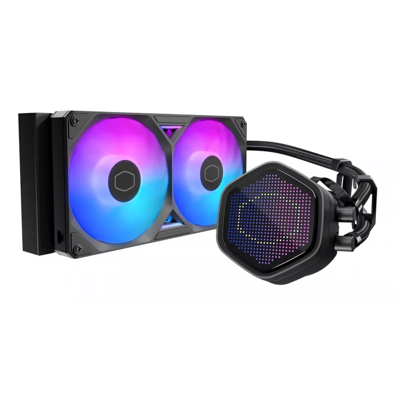 Refrigerador líquido para CPU Cooler Master MasterLiquid 240 Atmos II 240 mm RGB, radiador de 240 mm, iluminação RGB