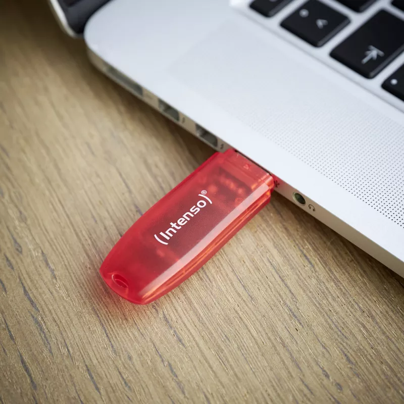 Pen USB Intenso 128 GB USB Type-A 2.0 Vermelho Transparente