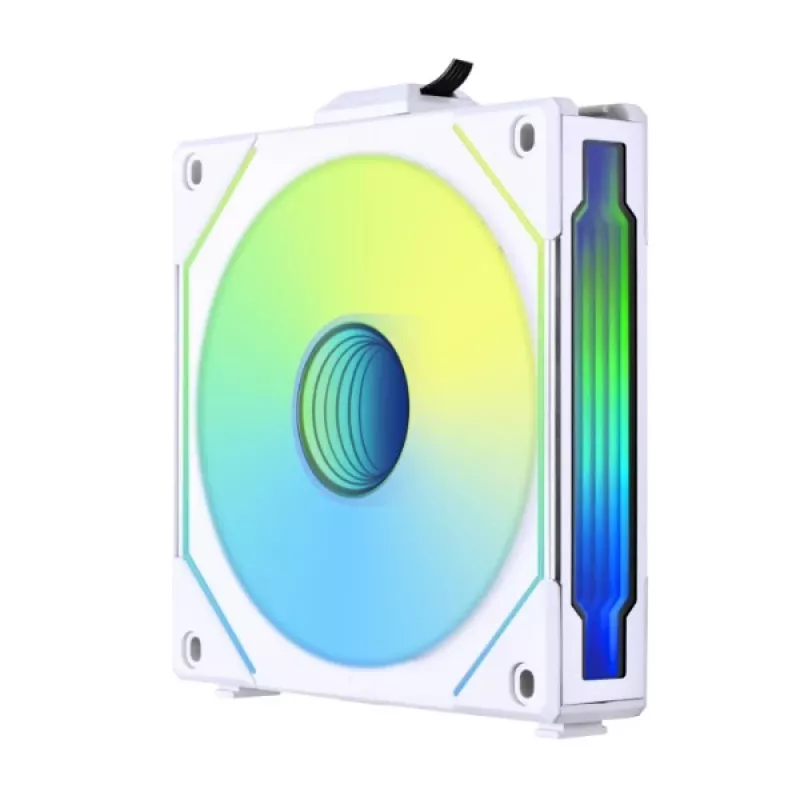 Ventoinha Lian Li UNI FAN SL-INF Wireless ARGB PWM 120mm — branco, sistema de ventoinhas modular magnético
