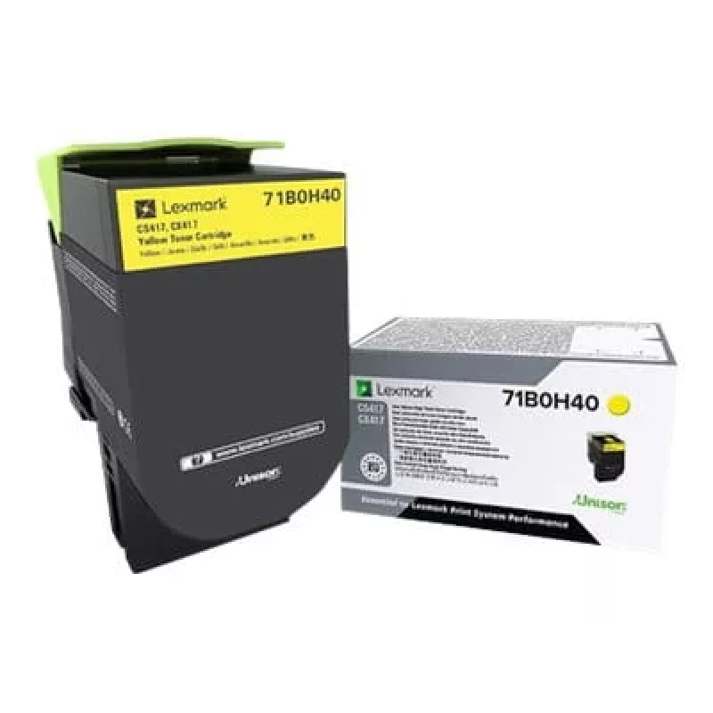 Lexmark 71B0H40 cartucho de toner para CS417/CS517/CX417/CX517, amarelo, alto rendimento