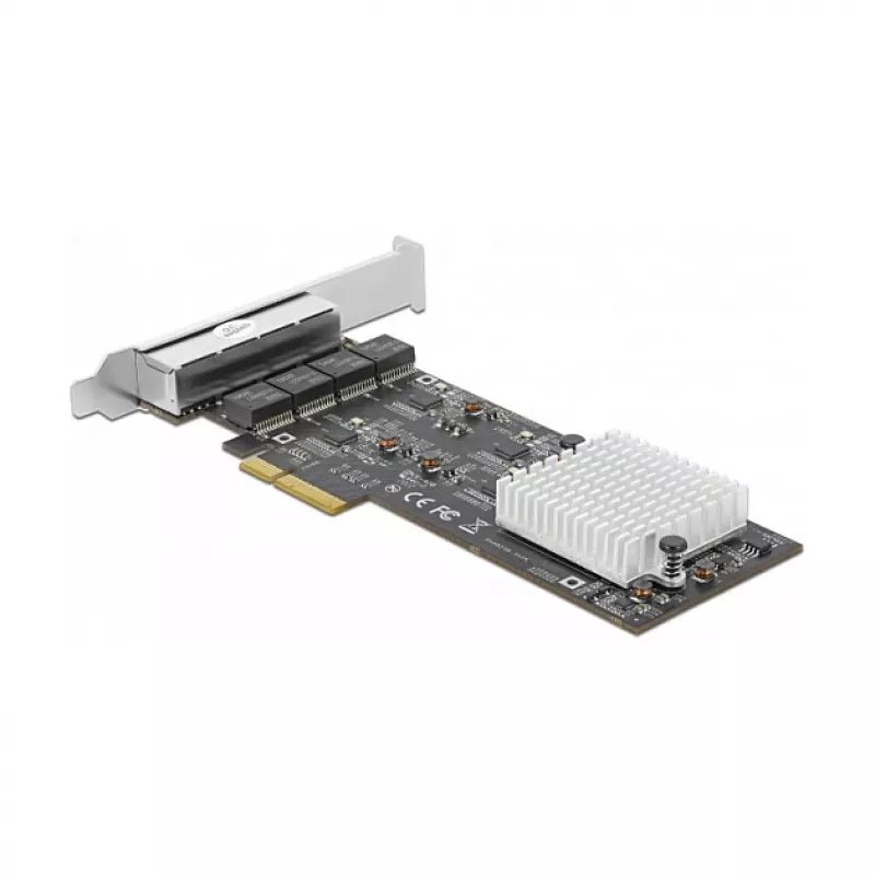 DeLOCK 89192 placa PCI Express x4 Quad LAN de 2,5 Gigabit, 4x RJ45, RTL8125