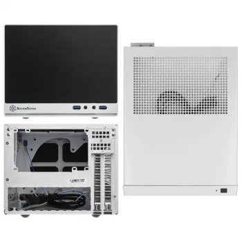 SilverStone SUGO SG13 - Desktop - Mini-DTX - sem fonte de alimentação (AT / PS/2) - preto, branco - USB/áudio (SST-SG13WB-Q)