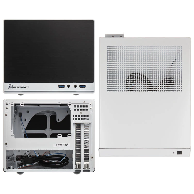 SilverStone SUGO SG13 - Desktop - Mini-DTX - sem fonte de alimentação (AT / PS/2) - preto, branco - USB/áudio (SST-SG13WB-Q)