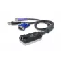 Cabo adaptador KVM ATEN USB - VGA para Cat5e/6 (módulo CPU), com leitor de smartcard e suporte Virtual Media