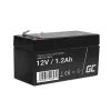 Green Cell AGM17 bateria para UPS, AGM de chumbo-ácido selada (VRLA), 12 V 1,2 Ah, 0,5 kg, preta