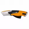 Fiskars 1062938 faca universal preta, laranja faca de lâminas trapezoidais