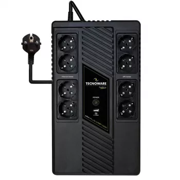 Unidade de alimentação ininterrupta TECNOWARE Era Plus Strip 1000, Line-Interactive 1 kVA / 700 W, 8 saídas Type-F, bateria VRLA, 4,4 kg