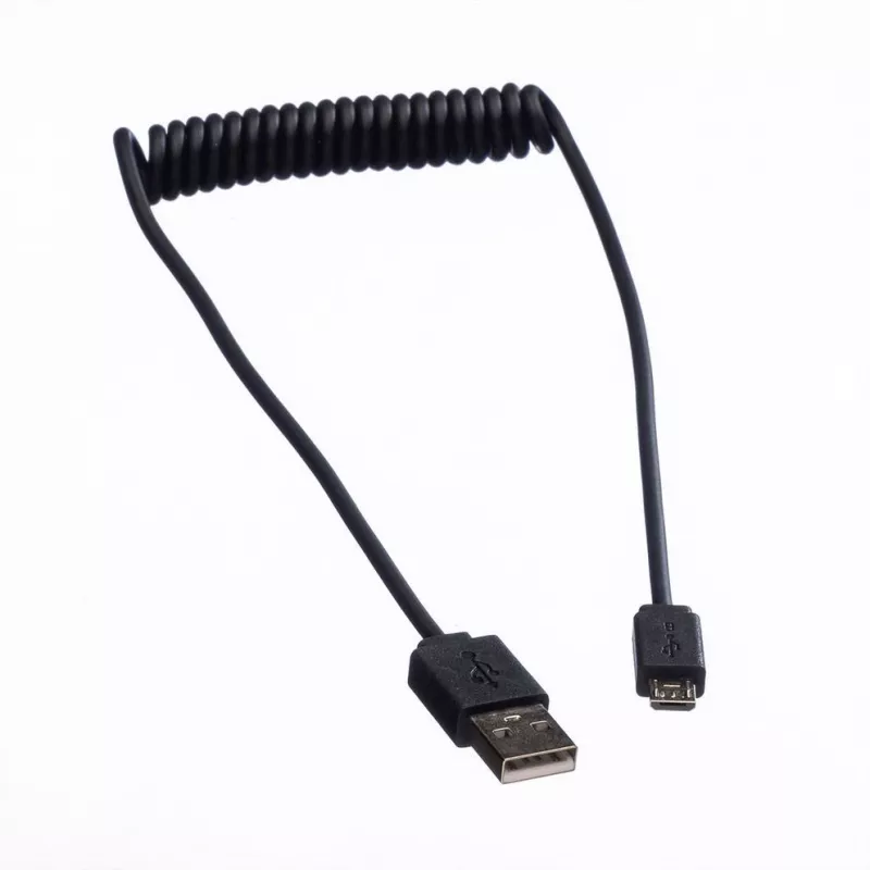 ROLINE cabo espiral USB 2.0 - A - Micro B - ST/ST 1,0 m - blindado - USB 2.0 Type Micro B - 1 mm - cabo espiral (11.02.8317)