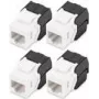 Digitus CAT 6 Keystone Jack não blindado 4 unid. plano preto branco RJ-45