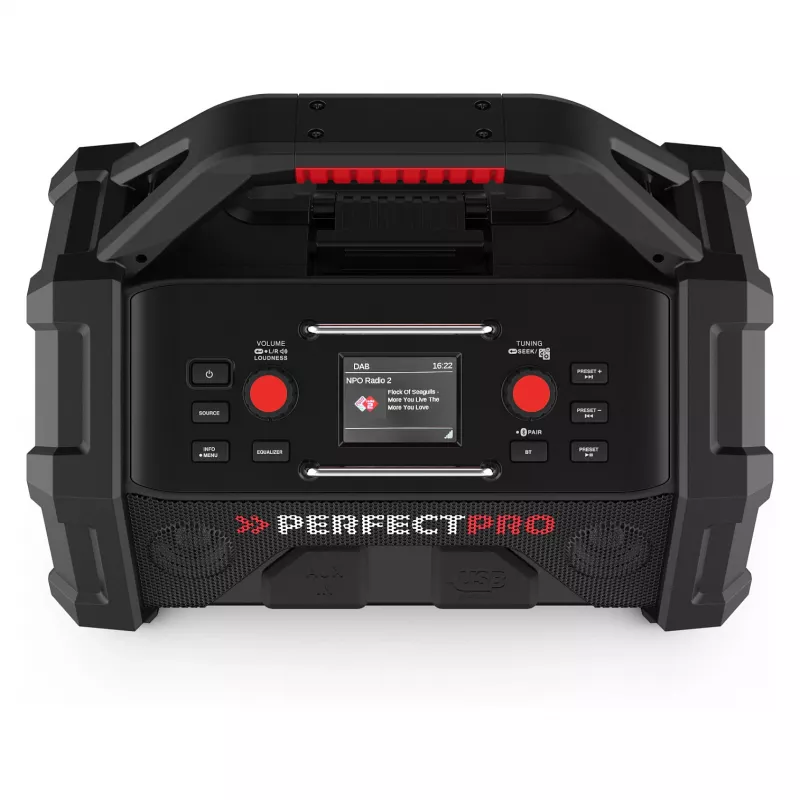 Rádio de obra portátil PerfectPro ROCKTAGON 18V — rádio de obra a bateria