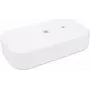 Manhattan Esterilizador de telefone UV, LEDs UV integrados para eliminar germes, vírus e bactérias, ciclo de limpeza rápido de 1 minuto ou 5 minutos, desligamento automático da luz UV ao abrir, branco, três anos de garantia