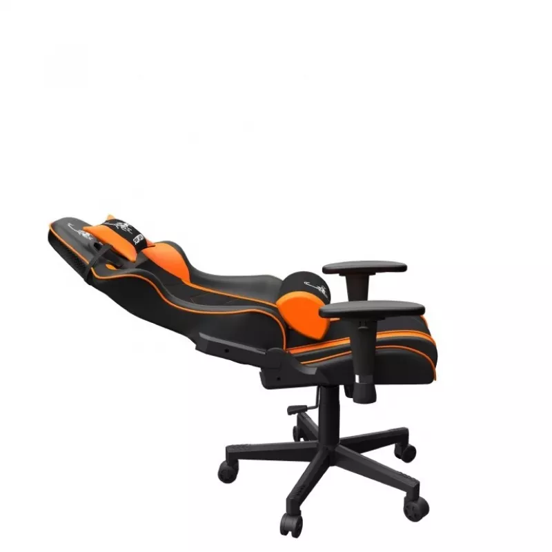 Cadeira gaming GEMBIRD GC-SCORPION-04X preto-laranja design ergonómico, assento ajustável, encosto alto