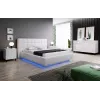 Mesa de cabeceira Cama REJA branco brilhante/branco brilhante