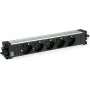 Bachmann STEP ALU 906.19145 extensão com tomadas, 5x tomadas CEE 7/3, GST18
