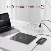 Régua de tomadas MACLEAN MCE391 W — 6 tomadas, 4×USB-A + 1×USB-C, cabo de 3 m, 110–240 V, 2500 W, branco