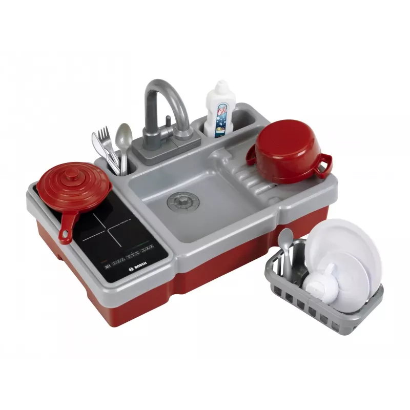 Lava-loiça de brinquedo com função de água e luz KLEIN modelo 7110 – acessório de cozinha de brincar para crianças