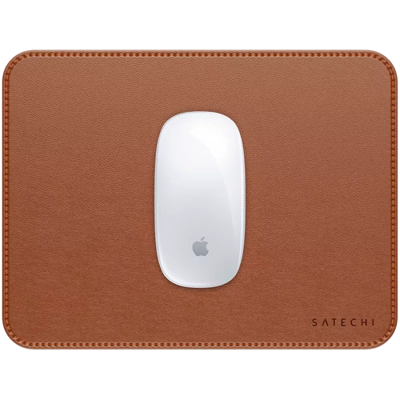 Tapete de rato Satechi Premium – tapete de rato em pele vegan (castanho)