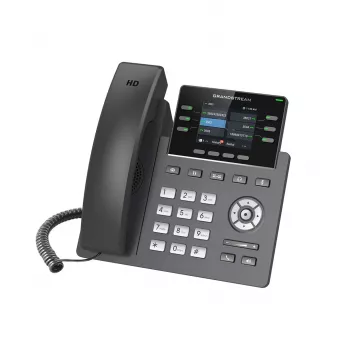 Telefone IP Grandstream GRP2613W preto 4 linhas TFT 2,4 polegadas