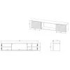 Móvel RTV Cama TULA 183x35x37 preto mate + lareira preta