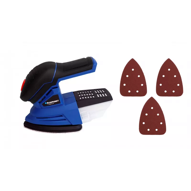 Lixadeira de detalhe BLAUPUNKT CO2010 18 V sem fios, manual para lixar pequenas superfícies
