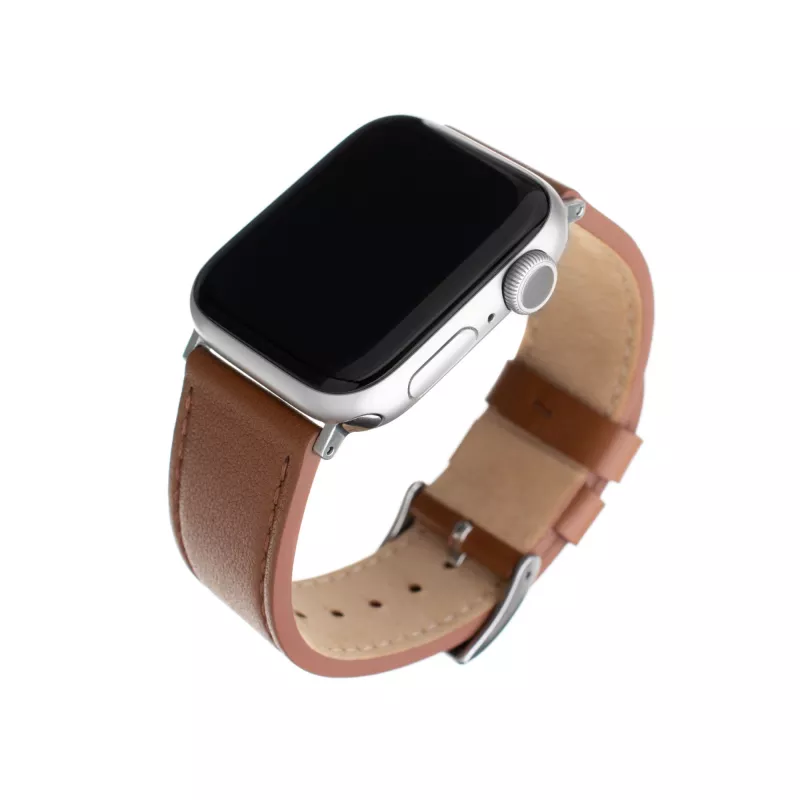 Pulseira de relógio em pele FIXED FIXLST-434-BRW para Apple Watch 42/44/45/46/49 mm – castanho