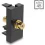 Adaptador de acoplamento DELOCK Cinch (RCA), conector fêmea para conector fêmea dourado – modelo 90956