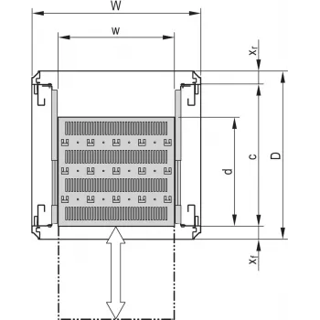 SCHROFF 19''- / Rack- prateleira de rack extensível - 19\FA AUS 2HE C=500 ROT 7035 (22130352)