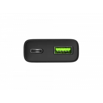 Fonte de alimentação NATEC Ribera NUC-2377 — 1×USB-A, 1×USB-C, saída de 3 A