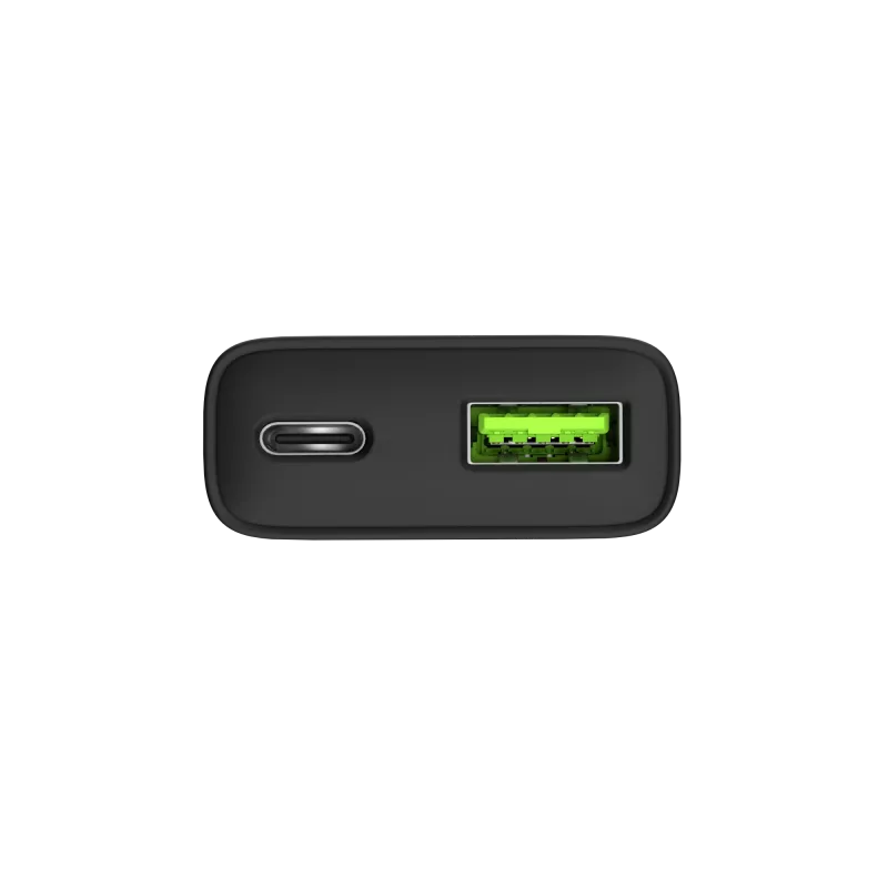 Fonte de alimentação NATEC Ribera NUC-2377 — 1×USB-A, 1×USB-C, saída de 3 A