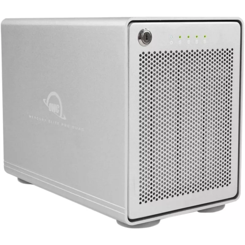 Mercury Elite Pro Quad, caixa para discos prateada, USB 3.2 Gen 2, pronta para RAID