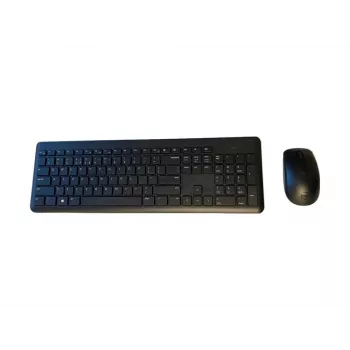 Conjunto teclado e rato sem fios Dell KM3322W preto — layout compacto, ligação sem fios, pilhas incluídas