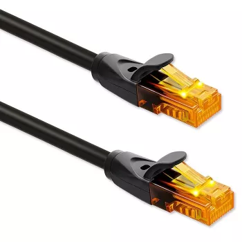 Cabo de rede Ethernet QOLTEC UTP Cat6 15 m, 2×RJ45, preto