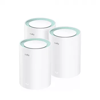 Cudy M1300 Pack de 3 Sistema Mesh Wi-Fi Dualband (2,4 GHz / 5 GHz) Wi-Fi 5 (802.11ac) Branco 1 Interno