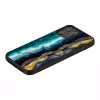 Capa de proteção iKins para Apple iPhone 12 / 12 Pro — padrão de ágata roxa