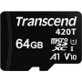 Transcend - cartão de memória flash - 64 GB - UHS-I / Class10 - microSDXC UHS-I (TS64GUSD420T)