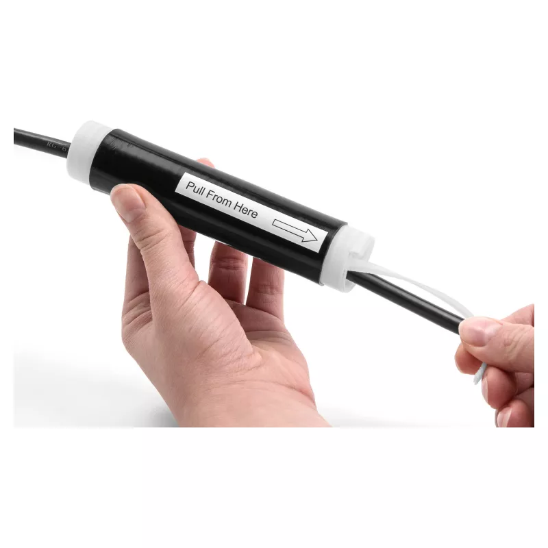 Delock 20858 tubo retrátil a frio, 25 mm x 130 mm, preto, 2 unidades