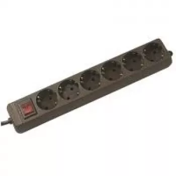 Régua de tomadas AC Bachmann Selly preto 6 tomadas 1,5 m
