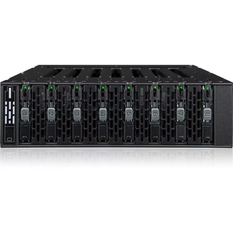 ICY DOCK - MB873MP-B V2 - ToughArmor - caixa móvel para 8 unidades M.2 NVMe SSD PCIe 4.0 para baía externa de 5,25 (8 x OCuLink SFF-8612)