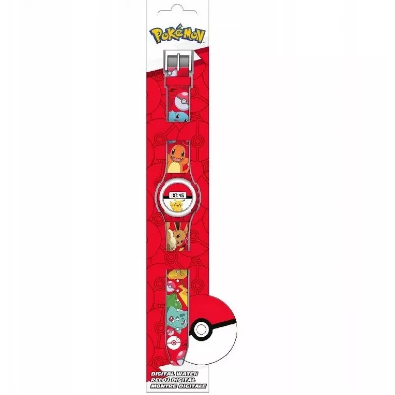 Relógio de pulso criança Euroswan Pokemon modelo POK4374 — relógio infantil analógico/digital