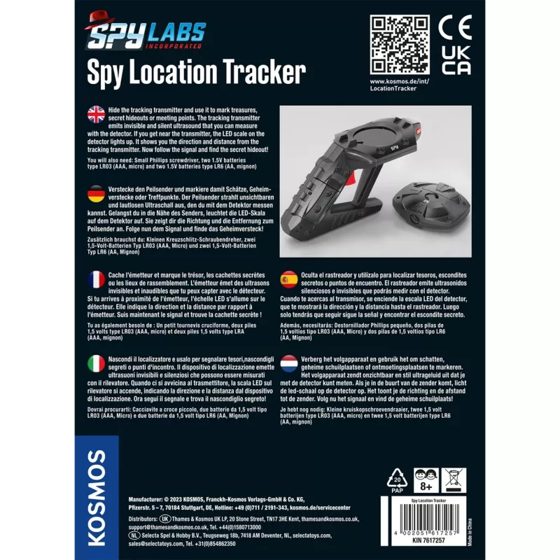 Spy Labs Incorporated Spy Location Tracker, conjuntos de detetive versão internacional